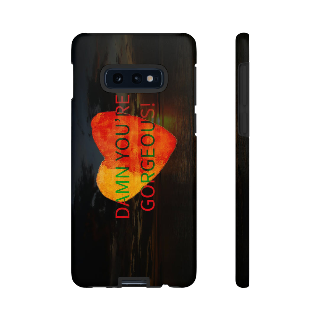 Cute Samsung Phone Case | Aesthetic Samsung Phone Case | Sunset Heart | Galaxy S23, S22, S21, S20 | Luxury Double Layer | Cool - Studio40ParkLane