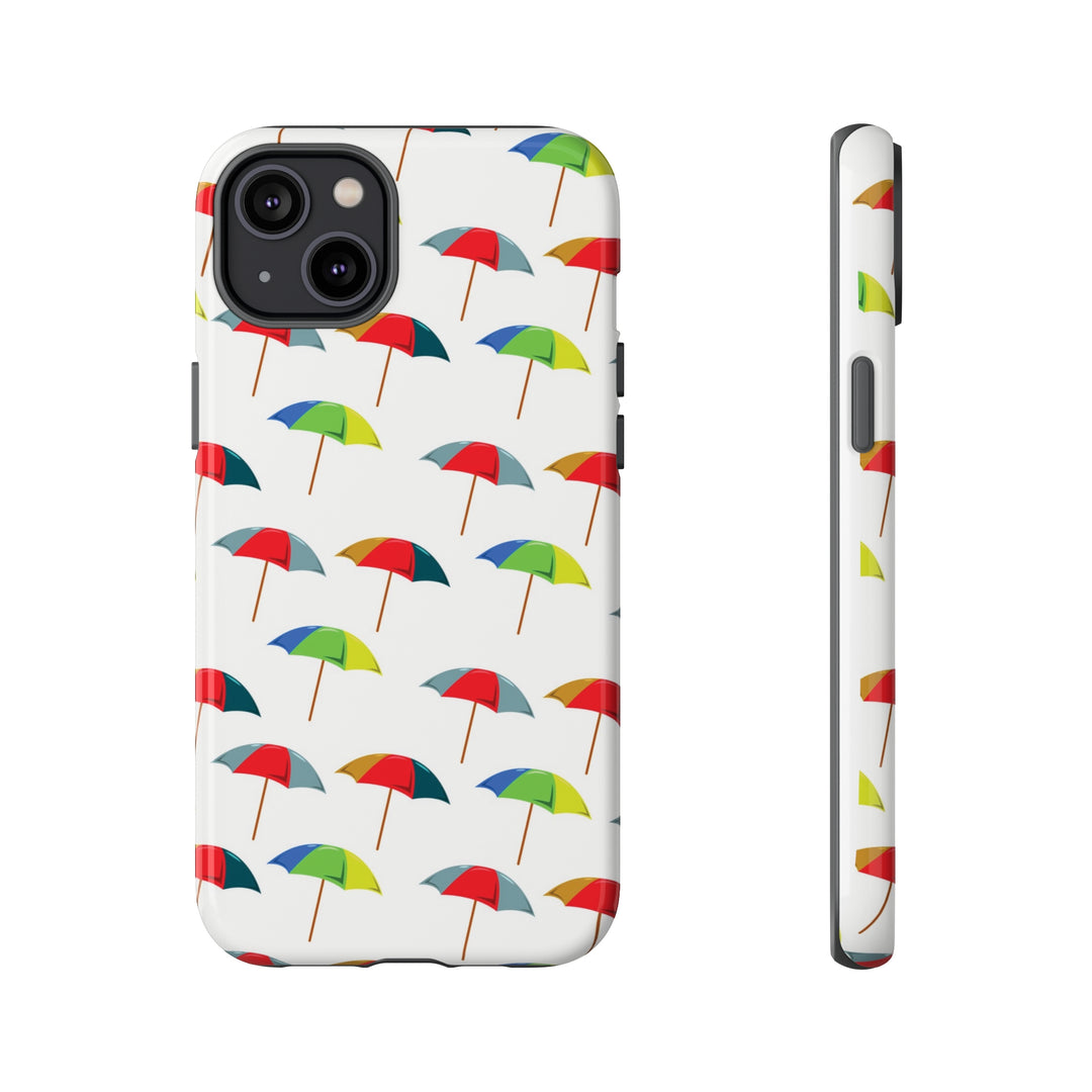 Cute IPhone Case | Colorful Beach Parasols, iPhone 15 Case | iPhone 15 Pro Case, Iphone 14 Case, Iphone 14 Pro Max Case, Protective Iphone Case - Studio40ParkLane