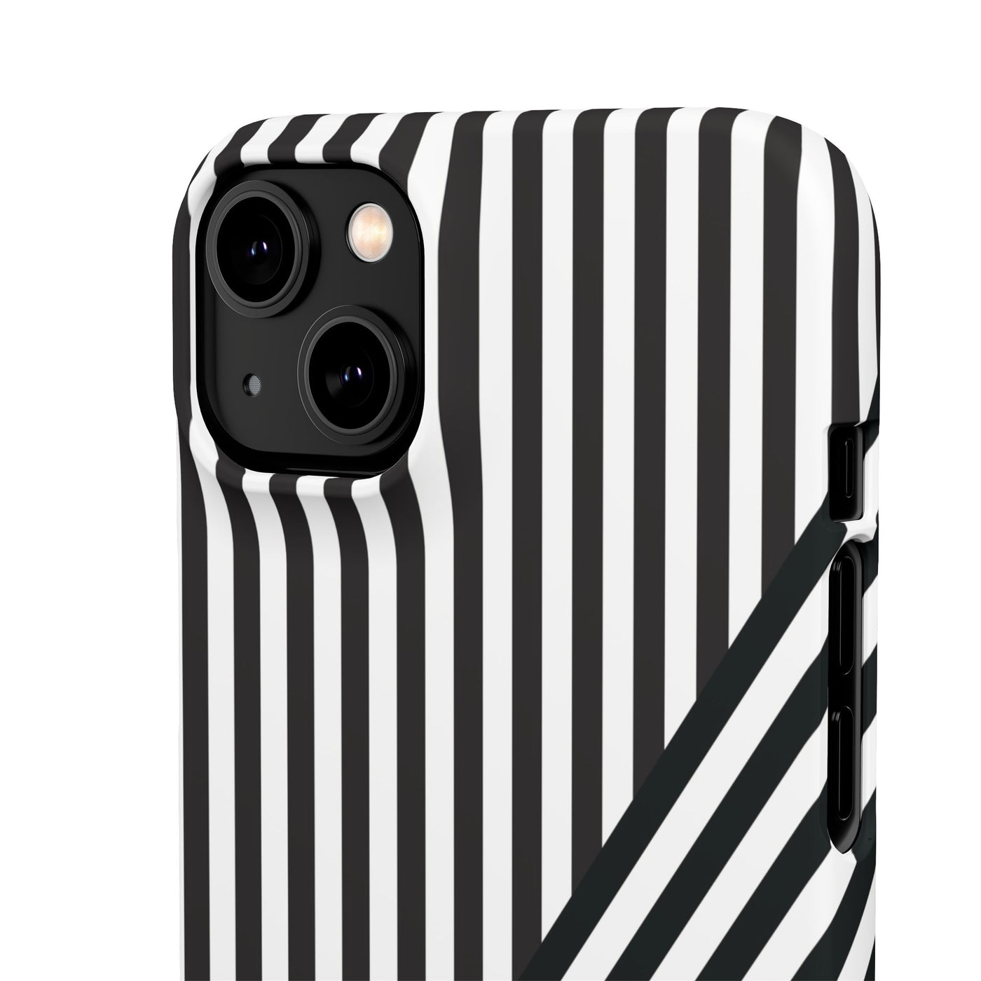 Aesthetic Black White Stripes Cute Phone Case Sleek Snap - For iPhone 17 Pro Max iPhone 16 Pro iPhone 15 Iphone 14 Plus 13 Pro 12 11 10 Gift - Studio40ParkLane