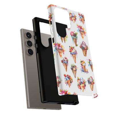 Impact Resistant, Summer Icecream, Cute Phone Cases for Samsung S24, S23, S22, S21, IPhone 15 pro, Iphone 14 pro, Iphone 13 IPhone 12, Iphone 11