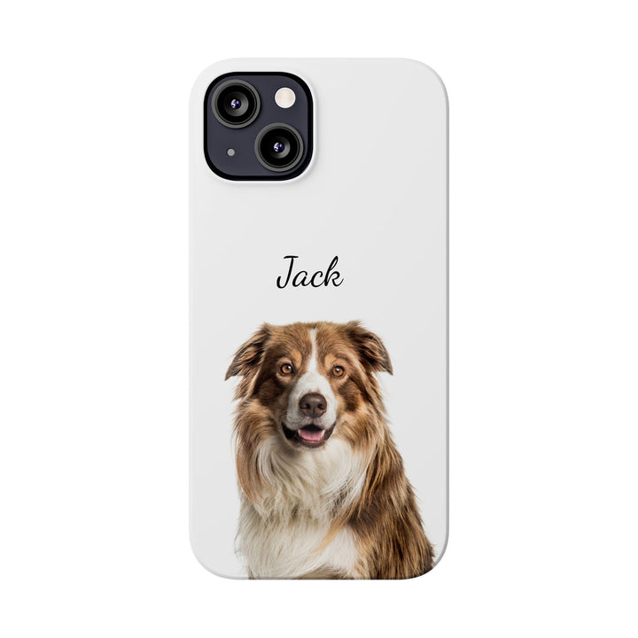 Slim Custom Personalized Pet Phone Cases Dog Phone Cases Cat Phone Cases for Iphone 16, 15, 14, 13, 12, 11, 8, 7 Custom Name Personalized Phone Case - Studio40ParkLane