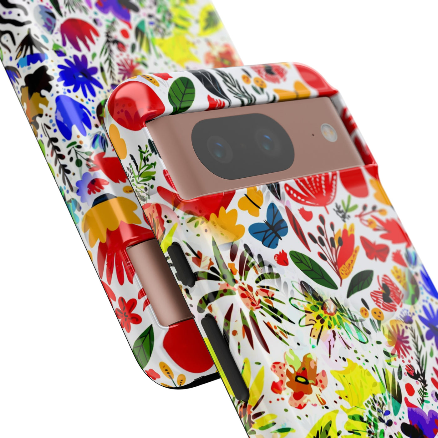 Impact Resistant, Colored Flowers, Cute Phone Cases for Samsung S24, S23, S22, S21, IPhone 15 pro Iphone 14 pro Iphone 13 IPhone 12 Iphone 11