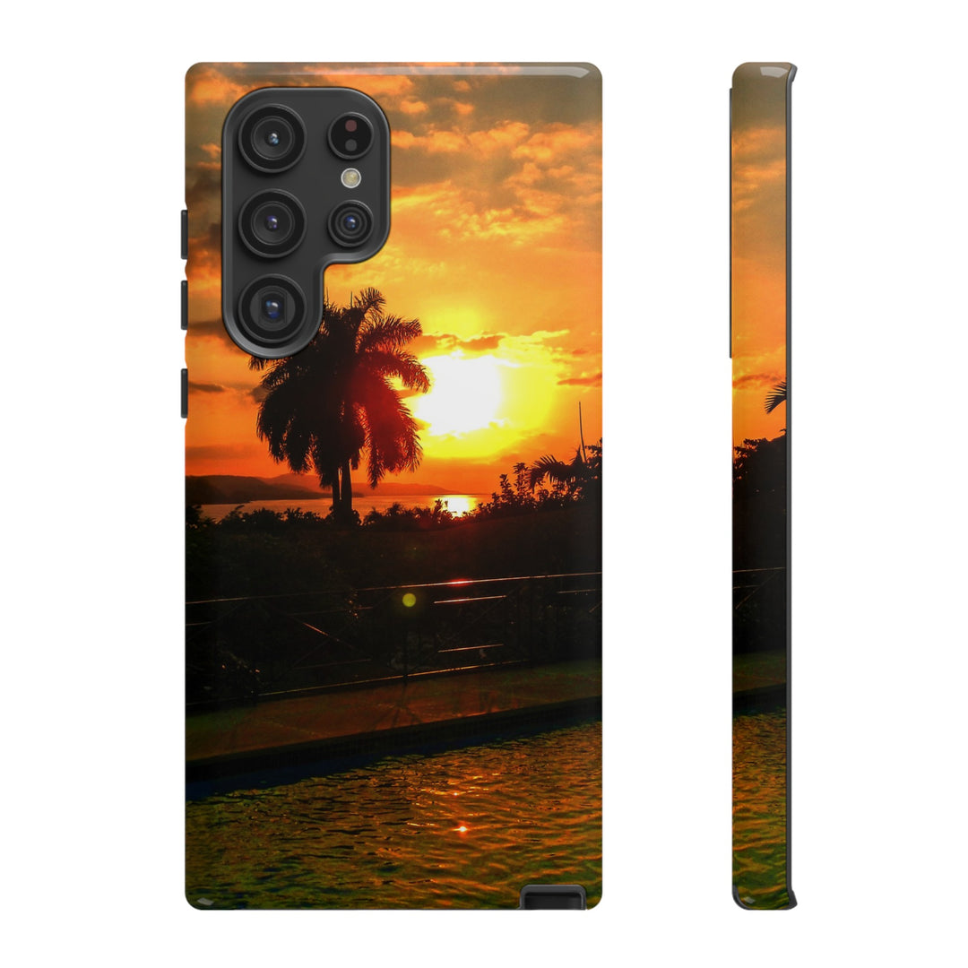 Cute Samsung Case | Cool Iphone Case | Summer Jamaica Pool Sunset, Samsung S24, S23, S22, S21, IPhone 15 Case | Iphone 14 Case, Iphone 13 Case - Studio40ParkLane