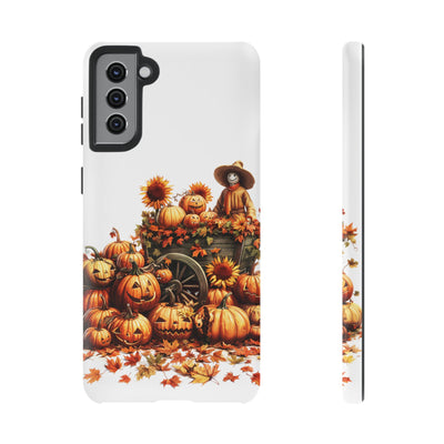 Impact Resistant, Fall Leaves Scarecrow, Cute Phone Cases for Samsung S24, S23, S22, S21, IPhone 15 pro Iphone 14 pro Iphone 13 IPhone 12 Iphone 11