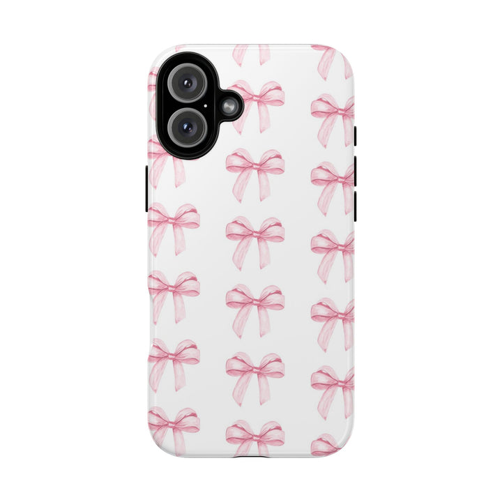 Pink Bows Cute Phone Case, for IPhone 16 Pro Max | Iphone 15, Iphone 14, IPhone 13 Case, 11 8 7, Samsung Galaxy S24, S23, S22, S21, 2 Layer Protection - Studio40ParkLane