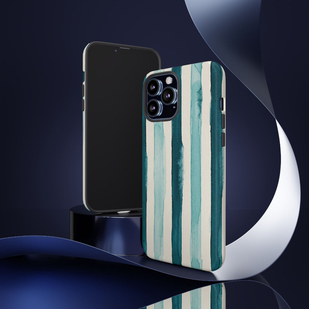 Tough Cute Green Stripes Phone Case, for IPhone 17 Pro Max | Iphone 17 Air, Iphone 16, IPhone 15, 14 13 12, Samsung Galaxy S26, S25, S24, S23