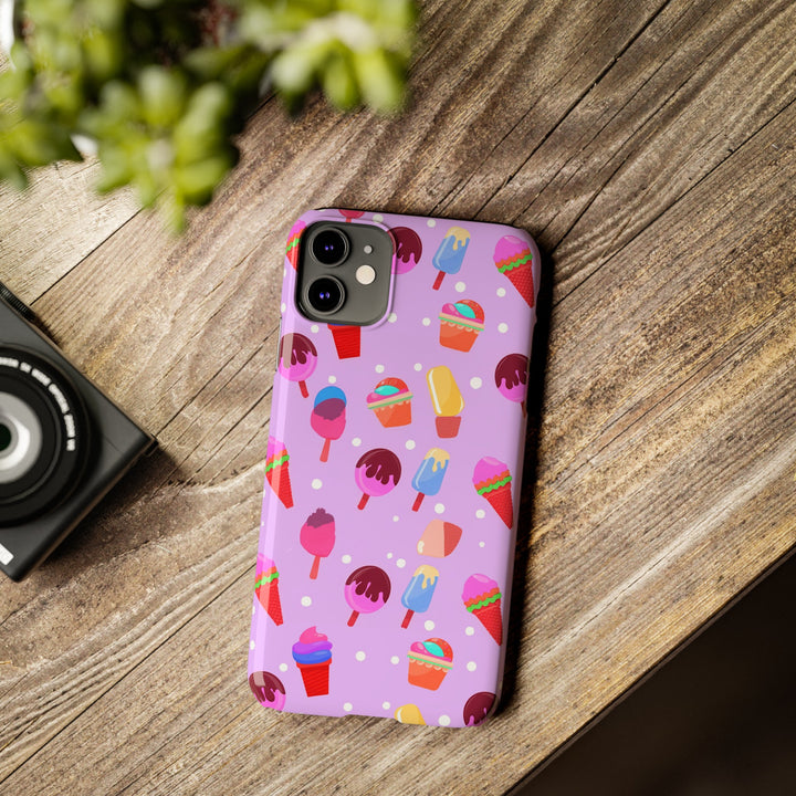 Slim Cute Phone Cases for Iphone - | iPhone 15 Case | iPhone 15 Pro Max Case, Iphone 14 Case, Iphone 14 Pro Max, Iphone 13, Summer Ice - cream Pink - Studio40ParkLane