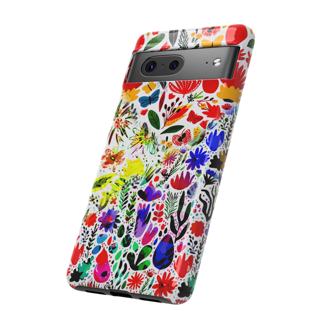 Impact Resistant, Colored Flowers, Cute Phone Cases for Samsung S24, S23, S22, S21, IPhone 15 pro Iphone 14 pro Iphone 13 IPhone 12 Iphone 11 - Studio40ParkLane
