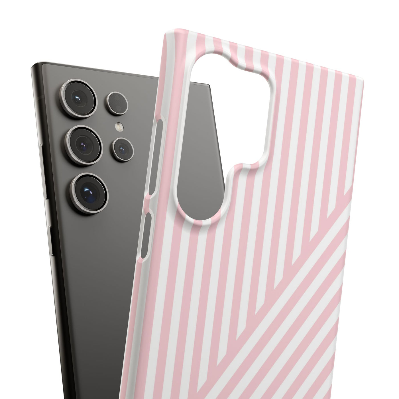 Aesthetic Sweet Pink Stripes Cute Phone Case Sleek Snap - For iPhone 17 Pro Max iPhone 16 Pro iPhone 15 Iphone 14 Plus 13 Pro 12 11 10 Gift