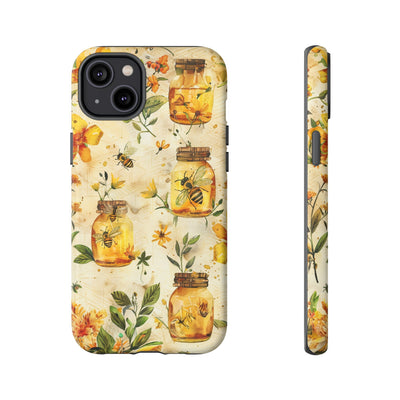 Impact Resistant, Honey Bees, Cute Phone Cases for Samsung S24, S23, S22, S21, IPhone 15 pro Iphone 14 pro Iphone 13 IPhone 12 Iphone 11