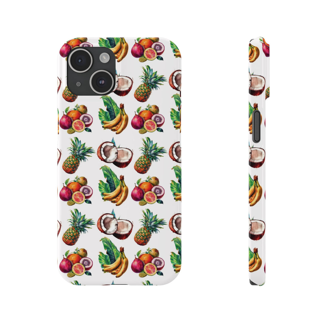 Slim Cute Phone Cases for Iphone - | iPhone 15 Case | iPhone 15 Pro Max Case, Iphone 14 Case, Iphone 14 Pro Max, Iphone 13, Tropical Summer Fruit - Studio40ParkLane