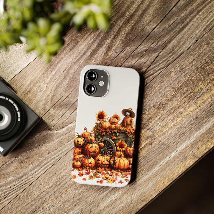 Slim Fall Leaves Scarecrow Slim Cute Phone Cases for Iphone | iPhone 15 Case | iPhone 15 Pro Max Case, Iphone 14, Iphone 14 Pro Max, Iphone 13 - Studio40ParkLane