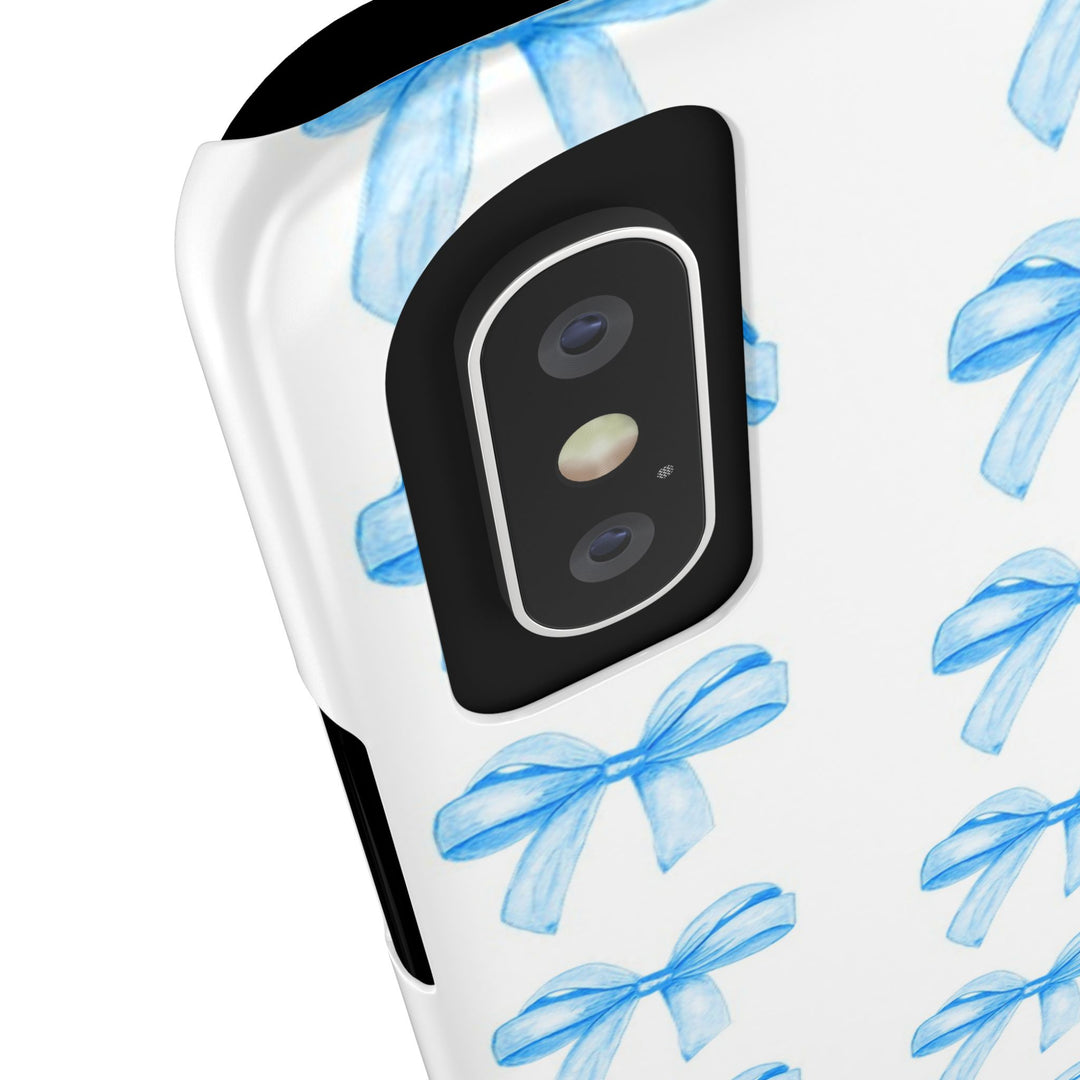 Slim Blue Bows Cute Phone Cases for Iphone 16 Pro Max | iPhone 15 Case | iPhone 15 Pro Max Case, Iphone 14, Iphone 14 Pro Max, Iphone 13 12 11 8 7 - Studio40ParkLane