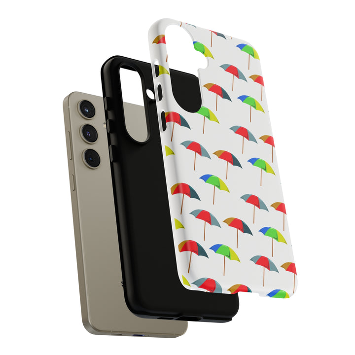 Cute Samsung Phone Case | Aesthetic Samsung Phone Case | Galaxy S23, S22, S21, S20 | Colorful Beach Parasols, Protective Phone Case - Studio40ParkLane