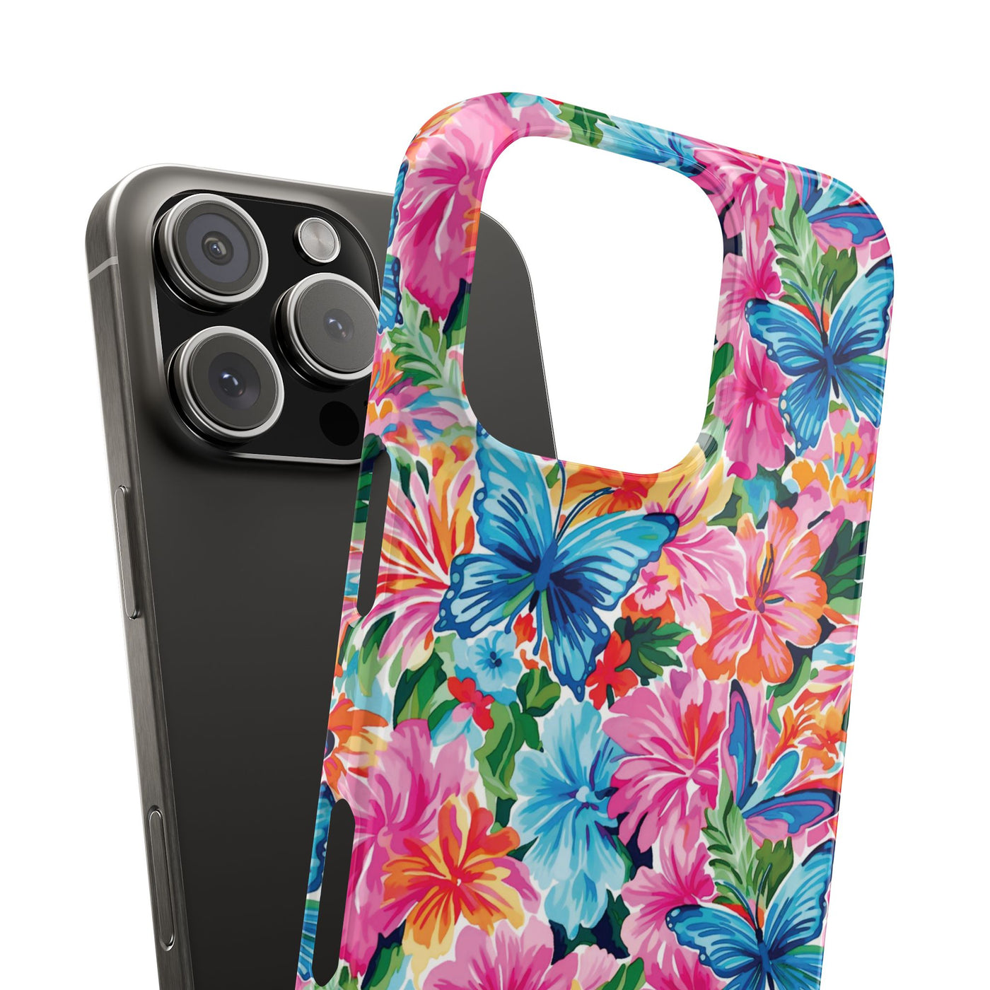 Slim Butterflies Flowers Gift for Her Cute Phone Cases for Iphone 16 Pro Max | iPhone 15 Case | iPhone 15 Pro Max Case, Iphone 14, 13, 12, 11, 10, 8, 7 - Studio40ParkLane