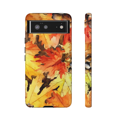 Impact Resistant, Fall Leaves, Cute Phone Cases for Samsung S24, S23, S22, S21, IPhone 15 pro Iphone 14 pro Iphone 13 IPhone 12 Iphone 11