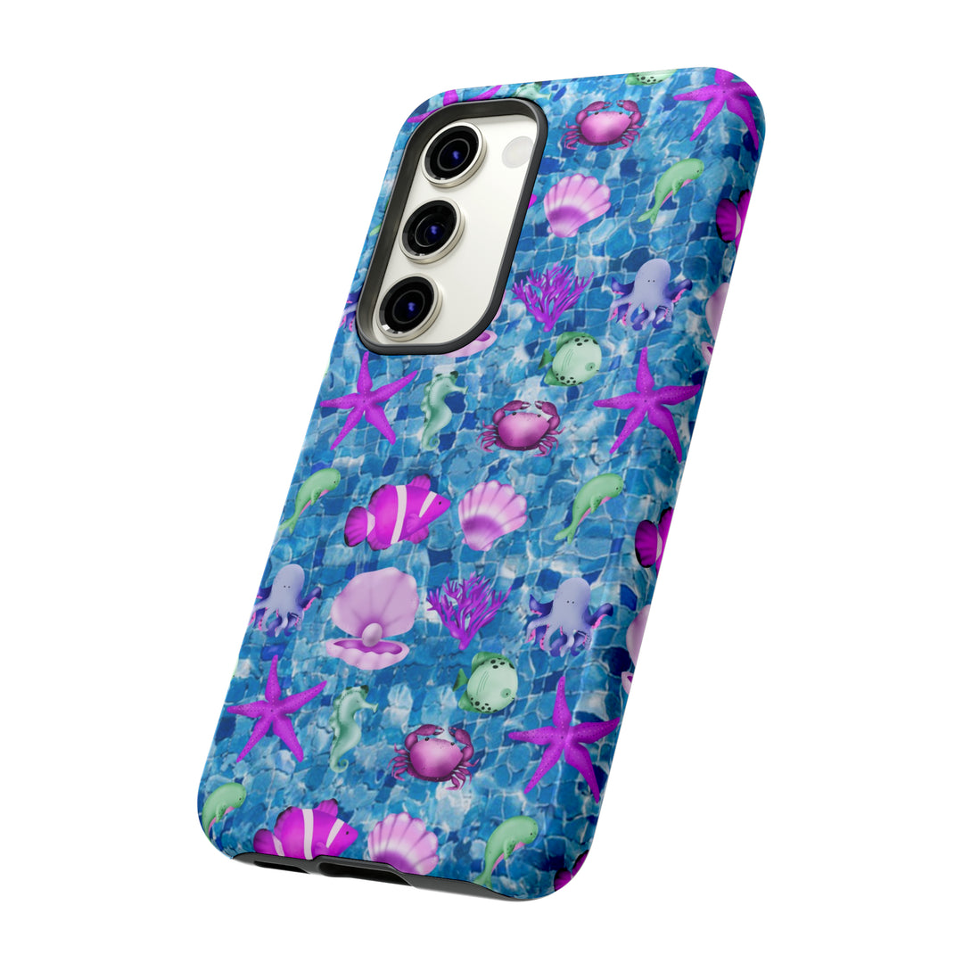 Cute Samsung Phone Case | Aesthetic Samsung Phone Case | Galaxy S23, S22, S21, S20 | Blue Pink Under The Sea, Protective Phone Case - Studio40ParkLane