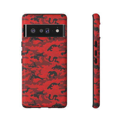 Impact Resistant, Red Camo Camouflage, Cute Phone Cases for Samsung S24, S23, S22, S21, IPhone 15 pro Iphone 14 pro Iphone 13 IPhone 12 Iphone 11