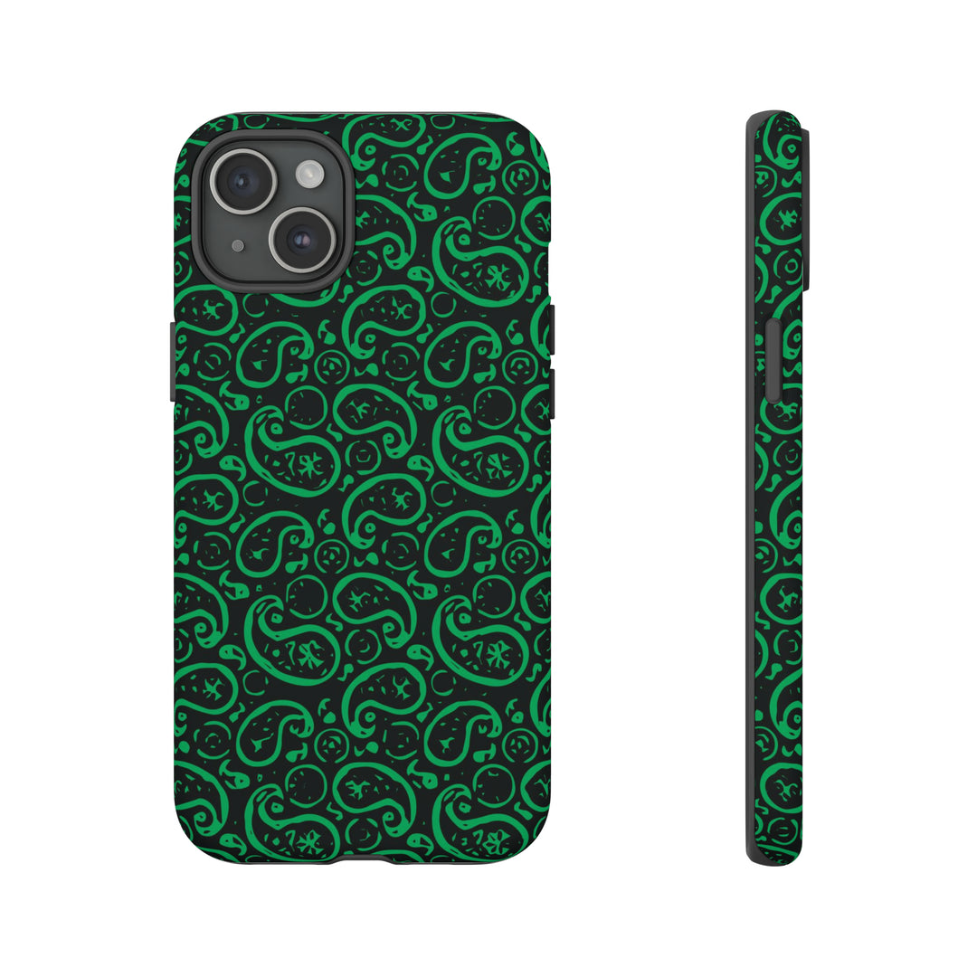 Cute IPhone Case | iPhone 15 Case | iPhone 15 Pro Max Case, Iphone 14 Case, Iphone 14 Pro Max Case IPhone Case for Art Lovers, Paisley Green - Studio40ParkLane