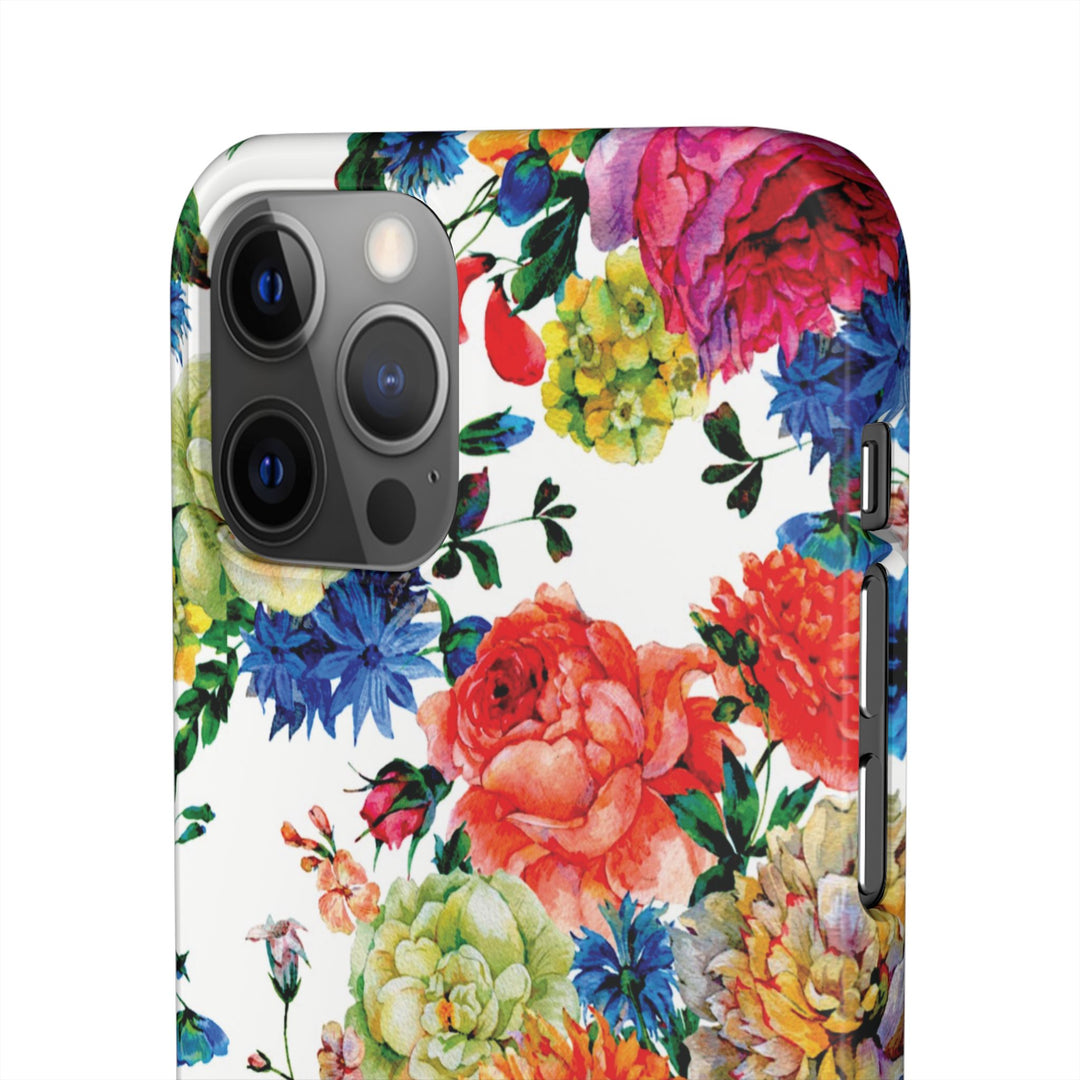 Sleek Snap Colorful Flowers Cute Phone Case for iPhone 16 15 14 13 12 11 X Xs Max Xr Pro Plus Samsung Galaxy S24 S23 S22 S21 S20 Note Ultra