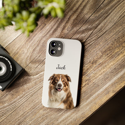 Custom Pet Phone Cases Dog Phone Cases Cat Phone Cases for Iphone 16, 15, 14, 13, 12, 11, 8, 7 Custom Name Personalized Phone Case