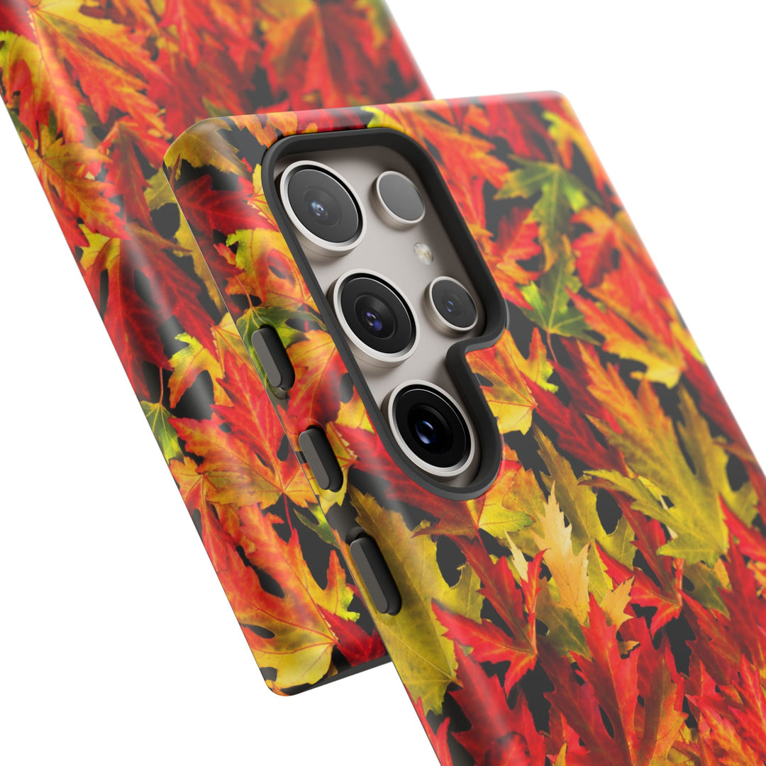 Fall Leaves Impact Resistant, Cute Phone Cases for Samsung S24, S23, S22, S21, IPhone 15 pro Iphone 14 pro Iphone 13 IPhone 12 Iphone 11 - Studio40ParkLane