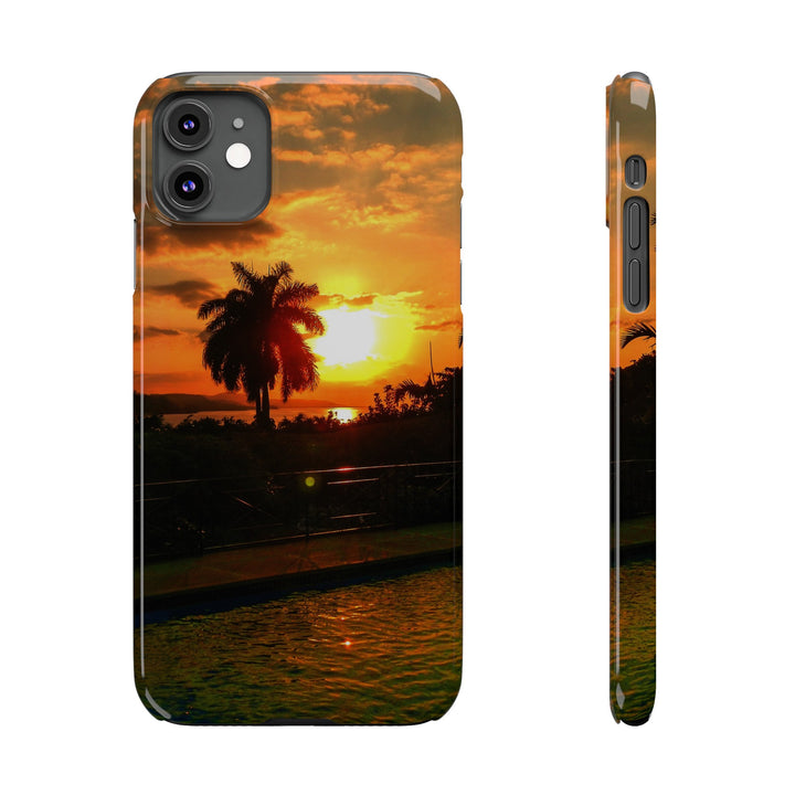 Slim Cute Phone Cases for Iphone - | iPhone 15 Case | iPhone 15 Pro Max Case, Iphone 14 Case, Iphone 14 Pro Max, Iphone 13, Summer Jamaica Sunset - Studio40ParkLane