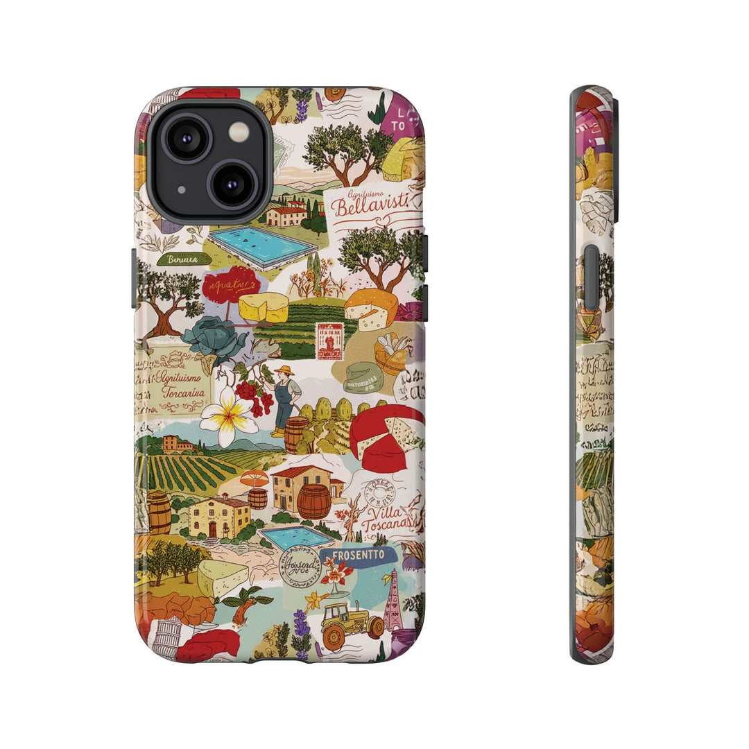 Italy Tuscany Coquette Collage Tough Premium Phone Case - For iPhone 17 Pro Max iPhone 16 Pro iPhone 15 Iphone 14 Plus 13 Pro 12 11 10 XR - Studio40ParkLane