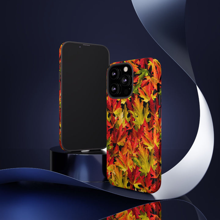 Fall Leaves Impact Resistant, Cute Phone Cases for Samsung S24, S23, S22, S21, IPhone 15 pro Iphone 14 pro Iphone 13 IPhone 12 Iphone 11 - Studio40ParkLane