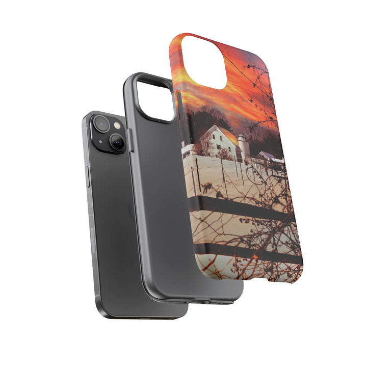 Impact Resistant, Winter Sunset Cute Phone Cases for Samsung S24, S23, S22, S21, IPhone 15 pro Iphone 14 pro Iphone 13 IPhone 12 Iphone 11 - Studio40ParkLane