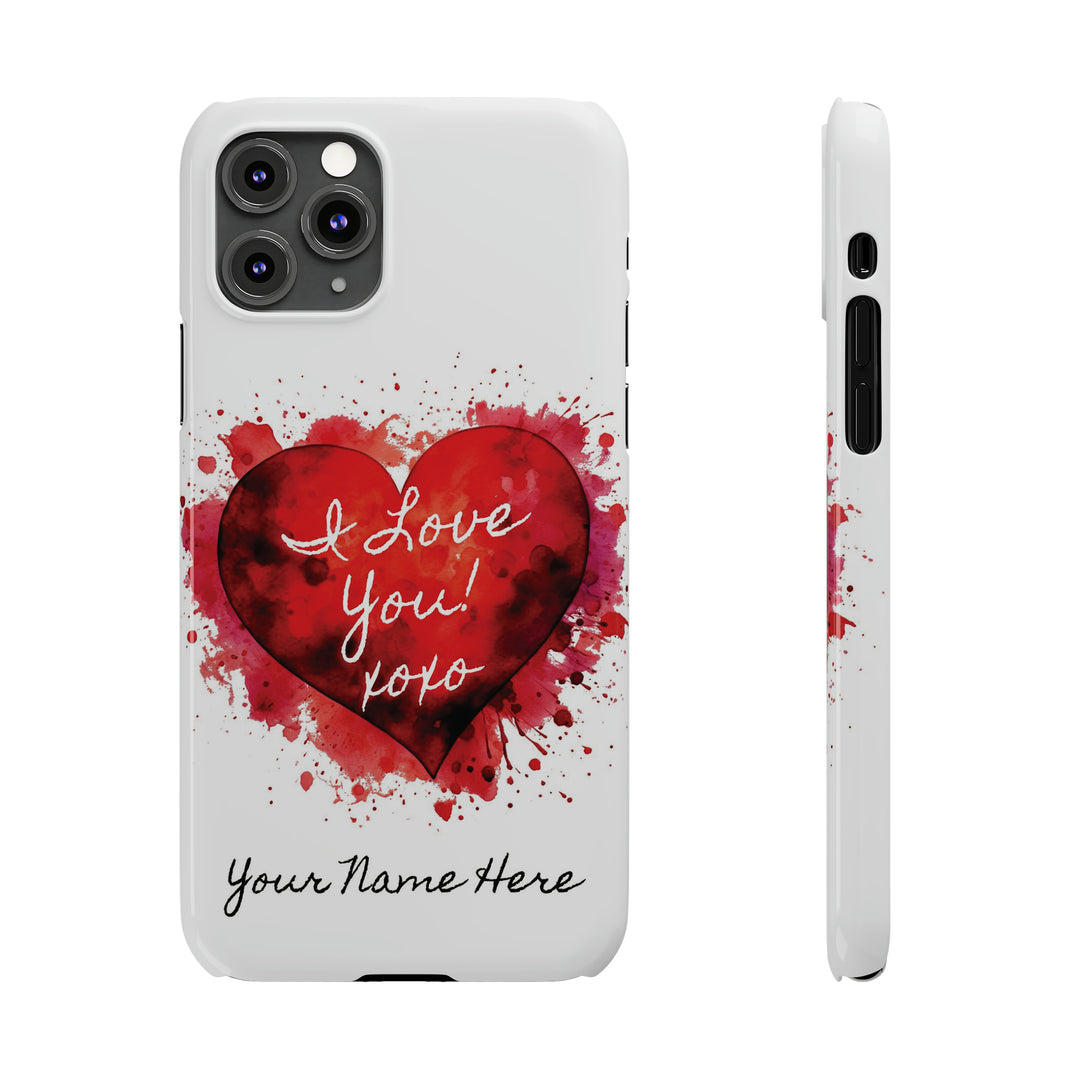 Slim Personalized Slim Cute iPhone Cases - | iPhone 15 Case | iPhone 15 Pro Max Case, Iphone 14 Case, Iphone 14 Pro Max, Iphone 13, Valentine Heart Love - Studio40ParkLane