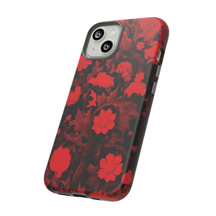 Cool Phone Case | Red Flowers, For iPhone 15 Case | iPhone 15 Pro Case, Iphone 14 Case, Iphone 14 Pro Max Case, Protective Iphone Case - Studio40ParkLane