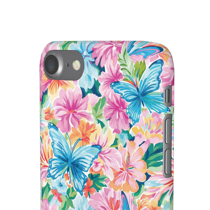 Sleek Snap Butterflies Flowers Cute Phone Case for iPhone 16 15 14 13 12 11 X Xs Max Xr Pro Plus Samsung Galaxy S24 S23 S22 S21 S20 Ultra