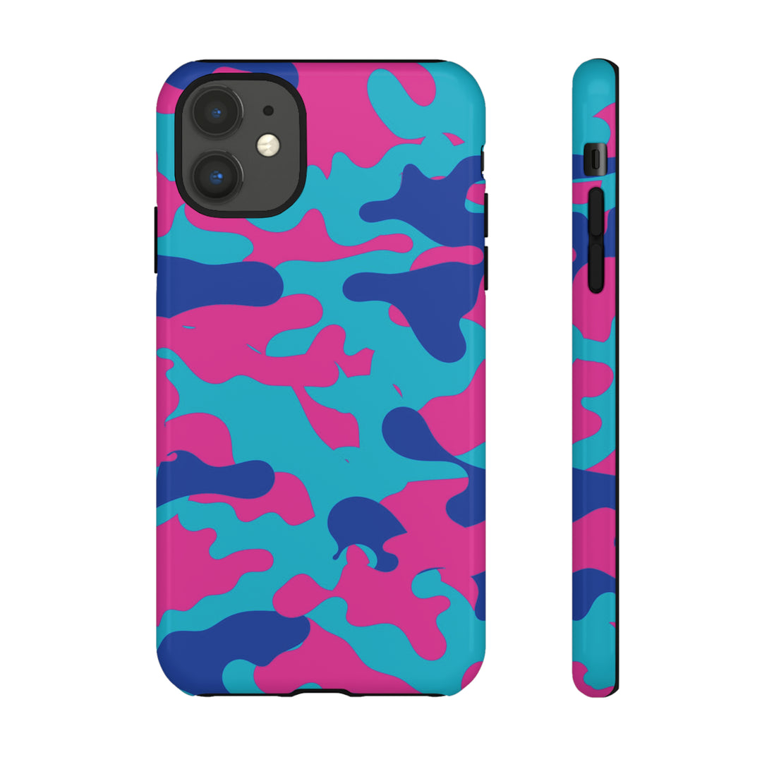 Cute IPhone Case | Blue Pink Camouflage, iPhone 15 Case | iPhone 15 Pro Case, Iphone 14 Case, Iphone 14 Pro Max Case, Protective Iphone Case - Studio40ParkLane