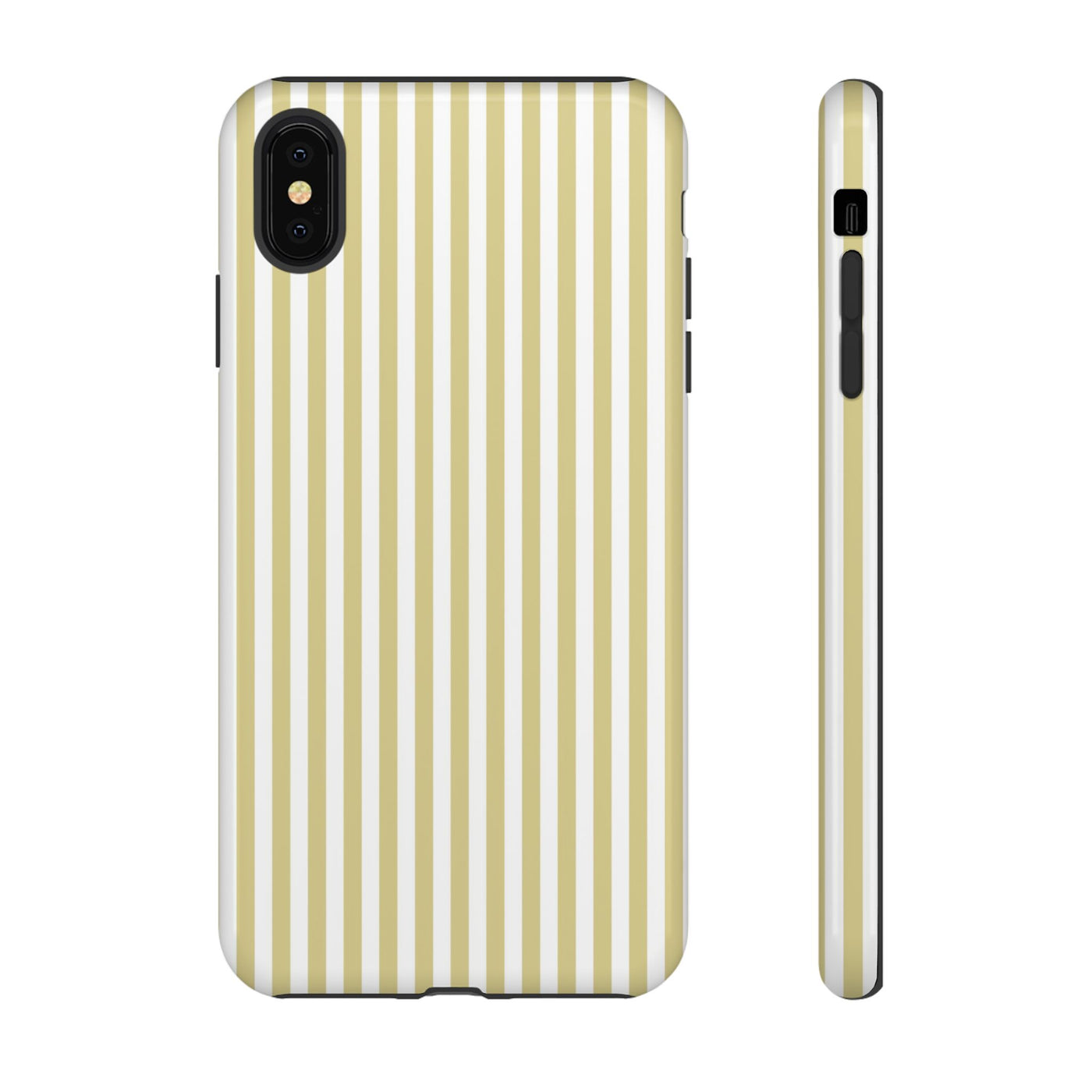 Tough Premium Soft Yellow Stripes Phone Case Gift for Her - For Apple iPhone 16 Pro Max 16e iPhone 15 Pro iPhone Iphone 14 Plus 13 Pro 12 SE XR - Studio40ParkLane