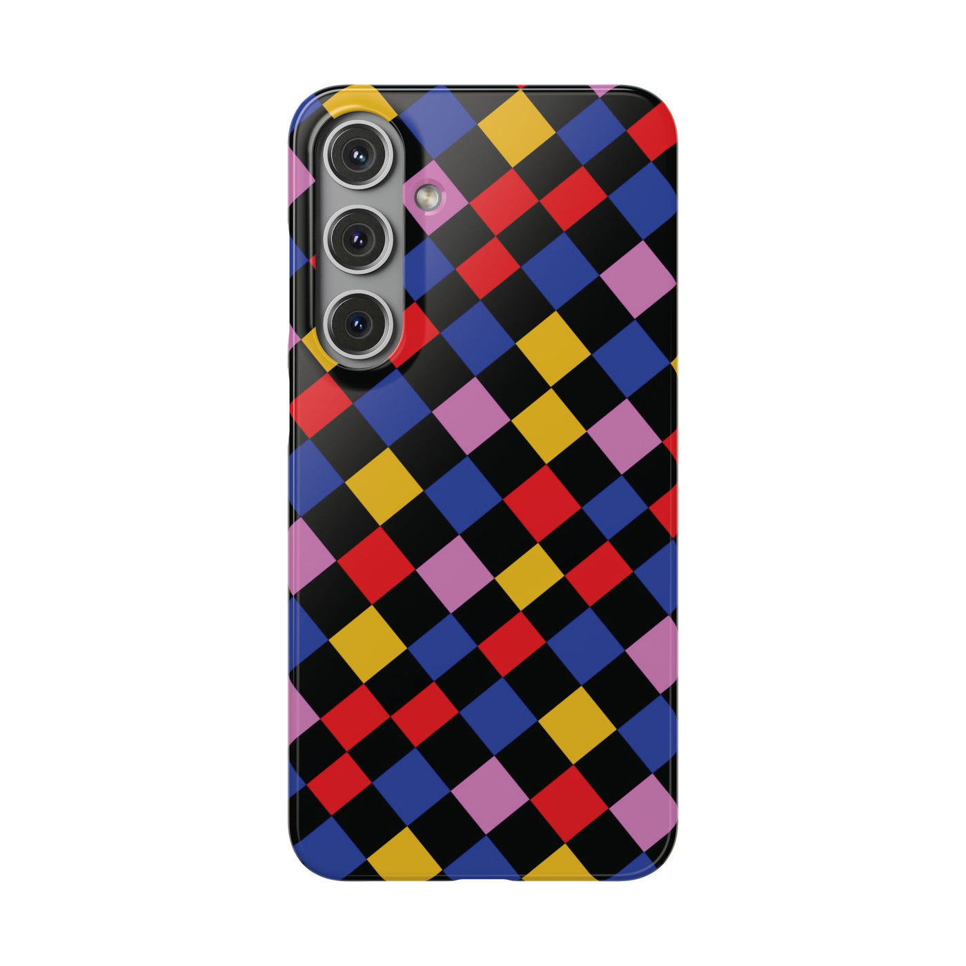 Colorful Checkerboard Cute Phone Case - Sleek Snap - for iPhone 16 15 14 13 12 11 Max Pro Plus Samsung Galaxy S24 S23 S22 S21 S20 Plus Ultra - Studio40ParkLane