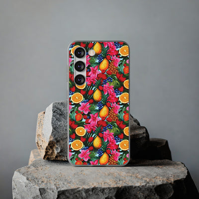 Cute Flexi Phone Cases, For Iphones and Samsung Galaxy Phones, Summer Mixed Fruit, Galaxy S23 Phone Case, Samsung S22 Case, Samsung S21, Iphone 15, Iphone 14, Iphone 13