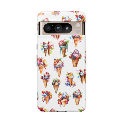 Impact Resistant, Summer Icecream, Cute Phone Cases for Samsung S24, S23, S22, S21, IPhone 15 pro, Iphone 14 pro, Iphone 13 IPhone 12, Iphone 11