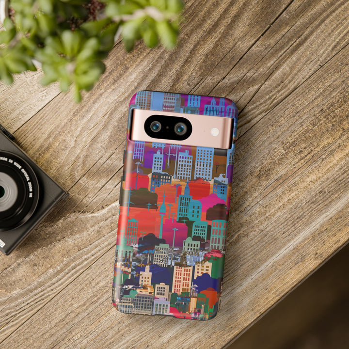 Cute Samsung Case | Cool Iphone Case | Summer City Skyline, Samsung S24, S23, S22, S21, IPhone 15 Case | Iphone 14 Case, Iphone 13 Case - Studio40ParkLane