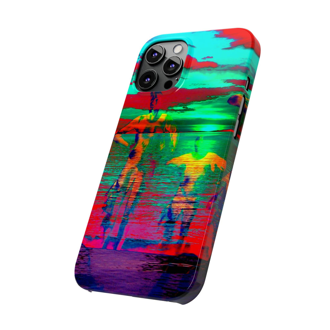 Slim Cute Phone Cases for Iphone - | iPhone 15 Case | iPhone 15 Pro Max Case, Iphone 14 Case, Iphone 14 Pro Max, Iphone 13, Sunset Mystery Dance - Studio40ParkLane