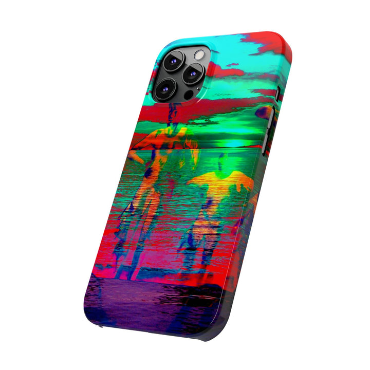 Slim Cute Phone Cases for Iphone - | iPhone 15 Case | iPhone 15 Pro Max Case, Iphone 14 Case, Iphone 14 Pro Max, Iphone 13, Sunset Mystery Dance - Studio40ParkLane
