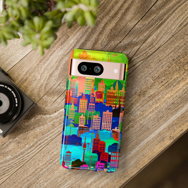 Cute Samsung Case | Cool Iphone Case | Summer City Skyline, Samsung S24, S23, S22, S21, IPhone 15 Case | Iphone 14 Case, Iphone 13 Case - Studio40ParkLane