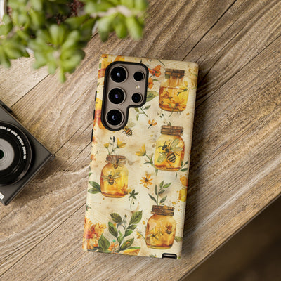 Impact Resistant, Honey Bees, Cute Phone Cases for Samsung S24, S23, S22, S21, IPhone 15 pro Iphone 14 pro Iphone 13 IPhone 12 Iphone 11