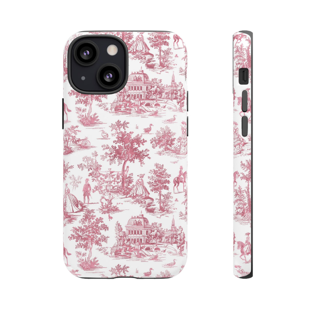 Premium Tough French Toile Gift for Her Cute Phone Cases for Samsung S25, S24, S23, S22, S21 Iphone, 16, 15, 14, 13, 12 Plus Max Pro Ultra - Studio40ParkLane