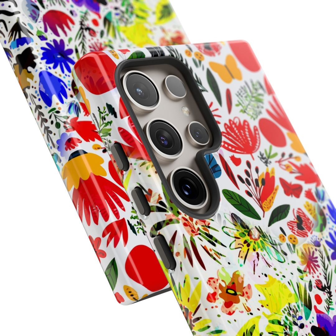 Impact Resistant, Colored Flowers, Cute Phone Cases for Samsung S24, S23, S22, S21, IPhone 15 pro Iphone 14 pro Iphone 13 IPhone 12 Iphone 11 - Studio40ParkLane