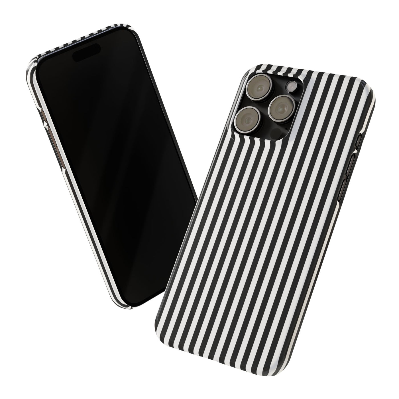Slim Black White Striped Cute Phone Case for Iphone 16 - | iPhone 15 Pro Max Case | iPhone 14 Case Iphone 13 12 11 10 9 8 7 Gift for Her - Studio40ParkLane