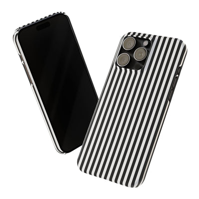 Slim Black White Striped Cute Phone Case for Iphone 16 - | iPhone 15 Pro Max Case | iPhone 14 Case Iphone 13 12 11 10 9 8 7 Gift for Her - Studio40ParkLane
