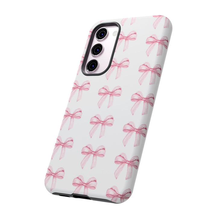 Pink Bows Cute Phone Case, for IPhone 16 Pro Max | Iphone 15, Iphone 14, IPhone 13 Case, 11 8 7, Samsung Galaxy S24, S23, S22, S21, 2 Layer Protection - Studio40ParkLane