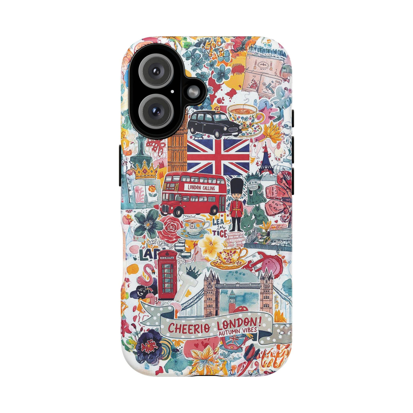London England Coquette Collage Tough Premium Phone Case - For iPhone 17 Pro Max iPhone 16 Pro iPhone 15 Iphone 14 Plus 13 Pro 12 11 10 XR - Studio40ParkLane