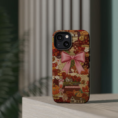 New England Fall Coquette Collage Tough Magsafe Cute Phone Cases for Iphone | iPhone 15 Pro Max Case, Iphone 14, Iphone 14 13 12 11 10 9 8 7 - Studio40ParkLane